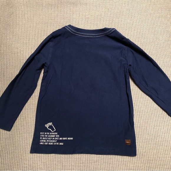 Tea Collection Yeti Snowboarder long sleeve tee - size 4 boys t-shirt - Picture 3 of 5